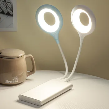 Лампа за четене с USB конектор, преносима светодиодна лампа за защита на очите, гъвкава настолна лампа, за да се учат, бележник, осветление в общежитието