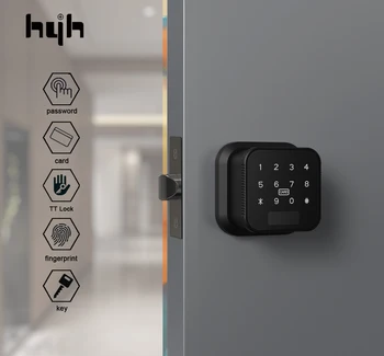 заключване hyh от с сплав, Bluetooth, пръстов отпечатък, парола и код карта, единично капаче, умен заключване за врата на стаята, вратата на хотела