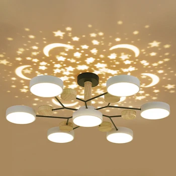 Скандинавски осветление Хол led лампа Проста модерен полилей С таван на Творческата личност Спалня от ковано желязо