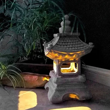 Украса на вътрешния двор в японски стил, Полимерна Слънчева лампа, Разкошен светлини, Дзен-озеленяване, осветителни тела, декорация за домашно градинарство