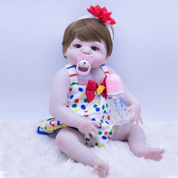 кукла за момичета реборн, 100% безопасна и нетоксичная силиконова играчка за къпане, реалистични детски кукли за деца, придружаващи подарък за деца