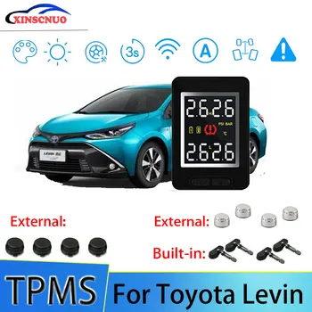 XINSCNUO Автомобилна електроника безжична за Toyota Levin ГУМИТЕ, система за контрол на налягането в гумите, сензор, LCD дисплей