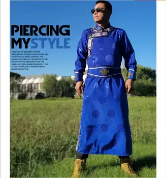 Новият монголски халат мъжки монголски и корейски традиционни дрехи