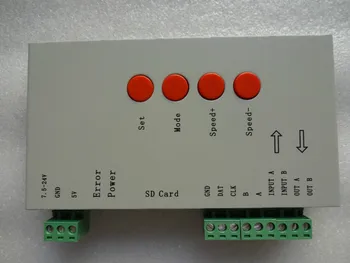 Пиксельный контролер за led SD-карта T-1000S; Тип B; подкрепа за TLS3001 IC; вход DC5-24V; изход за сигнал SPI