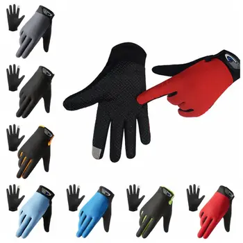 Велосипедни ръкавици с пълна с пръст, дишащи, сензорен екран, тънък, силиконови, нескользящие, за защита от слънце, спортни