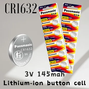 3V CR1632 Литиева Бутон на Батерия DL1632 BR1632 ECR1632 DL1632 LM1632 CR 1632 KCR1632 145mAh Батерии за часовници с монетными клетки
