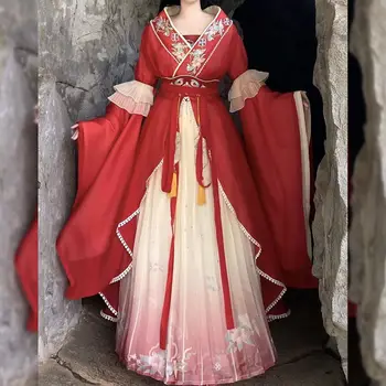 Дамски дрехи Hanfu, Китайската древна традиционно облекло Hanfu, дамски карнавальная облекло за cosplay, танцови Hanfu лилав цвят