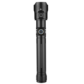 XHP160 мощен led фенерче с USB-увеличение за презареждане, IPX6, водоустойчива лампа-светкавица, 26650/18650