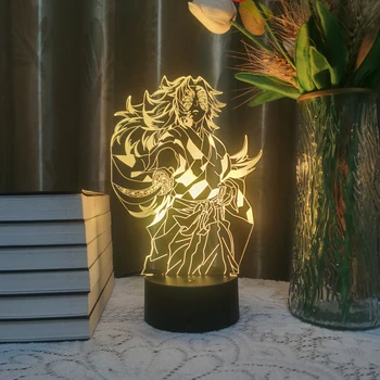 Kokushibou Аниме 3D Led Лампа Demon Slayer Манга лека нощ За Детски Начало Декор Спални Kimetsu No Yaiba Коледен Подарък Иллюзионный