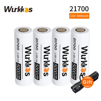 Акумулаторна батерия Wurkkos 3,7 V 21700 капацитет 5000 mah литиева батерия HD Cell 3C Discharge 21700 с фенерче