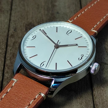 Часовници за мъже VH31 Секунди подметальный показалеца Прости кварцов часовник от естествена кожа, 40 мм
