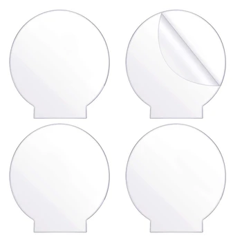 4 бр. Прозрачна акрилна чаршаф, кръгъл панел с дебелина (4 мм), пластмасов акрилен дъска за led основи, знаци, diy