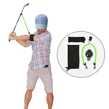 Лесен тренажор за голф, колан за тренировки, превръзка на ръката си, инструмент за корекция на стойката на тялото, еластична въже за аксесоари за голф