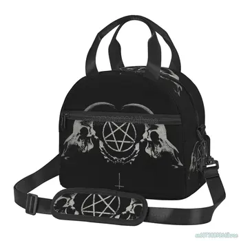 Пентаграм, сатанинская оккультная църквата на сатана, чанти за обяд в готически стил, многократно изолирани чанти за Bento, термосумки-охладители, чанти за храна за работа