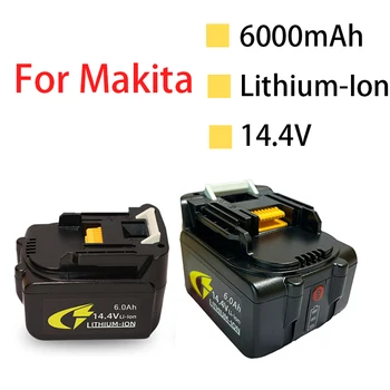 За Makita 14,4 v 6000 mah Литиево-йонна Акумулаторна Батерия 14 Електроинструменти 6.0 Ah Сменяеми Батерии BL1460 BL1430 1415 194066-1