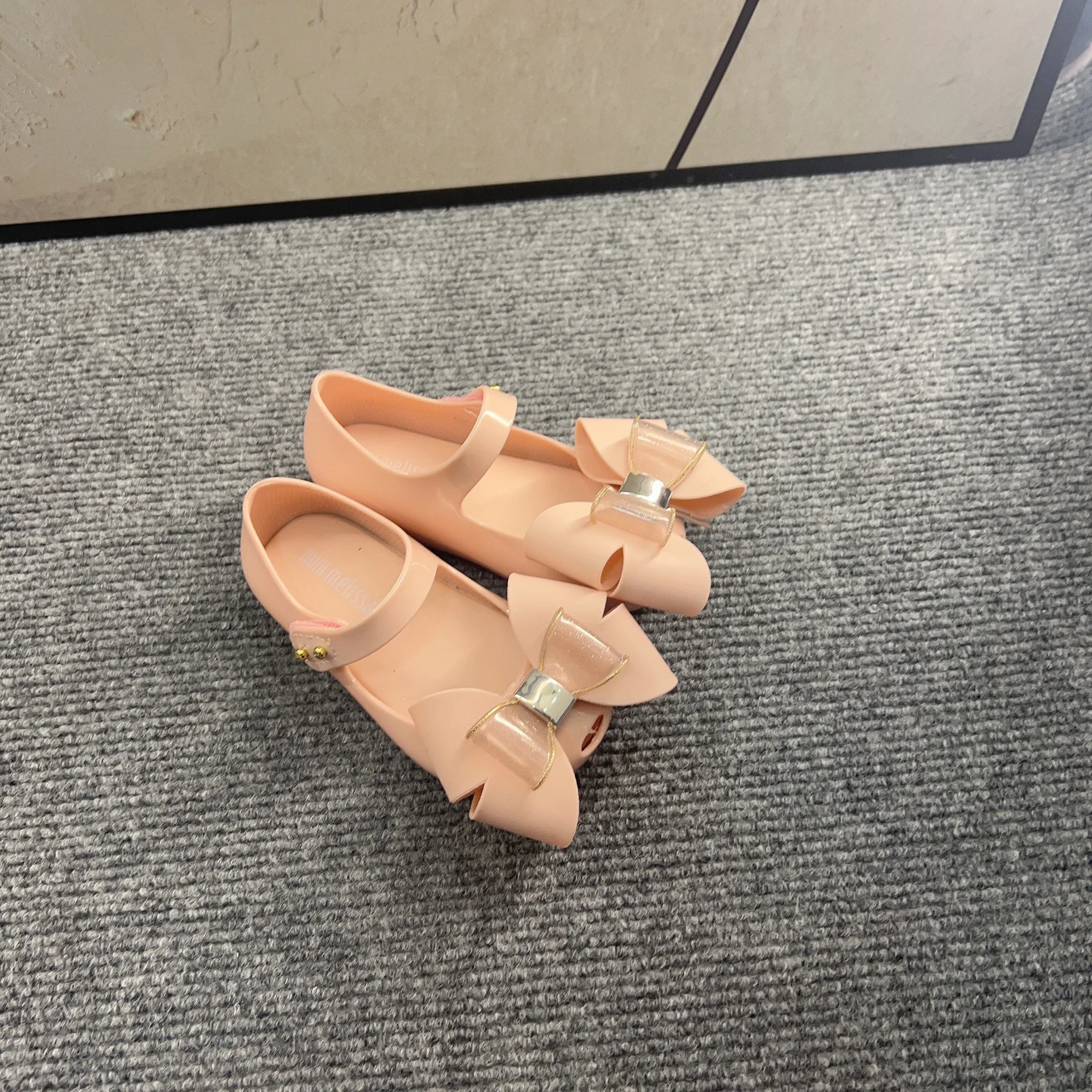 Мини-Мелиса, летни сандали в ретро стил, модни желейная обувки от PVC с лък за момичета, класическа пролетно модельная обувки принцеса HMI1053