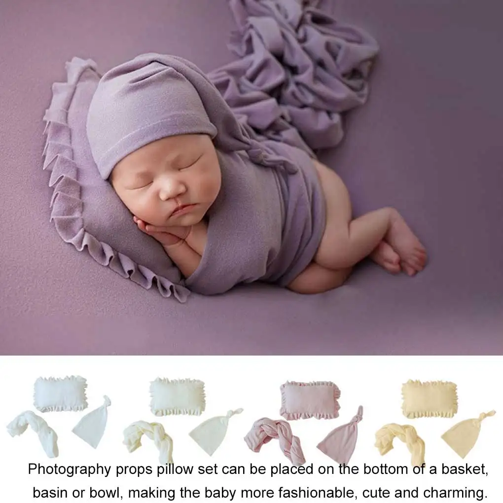 Реквизит за снимки на новороденото, да се смекчи, за да представляващи, плат за увиване на бебе душ, мека шапка за момичета и момчета, помощен аксесоар за студийната фотография4