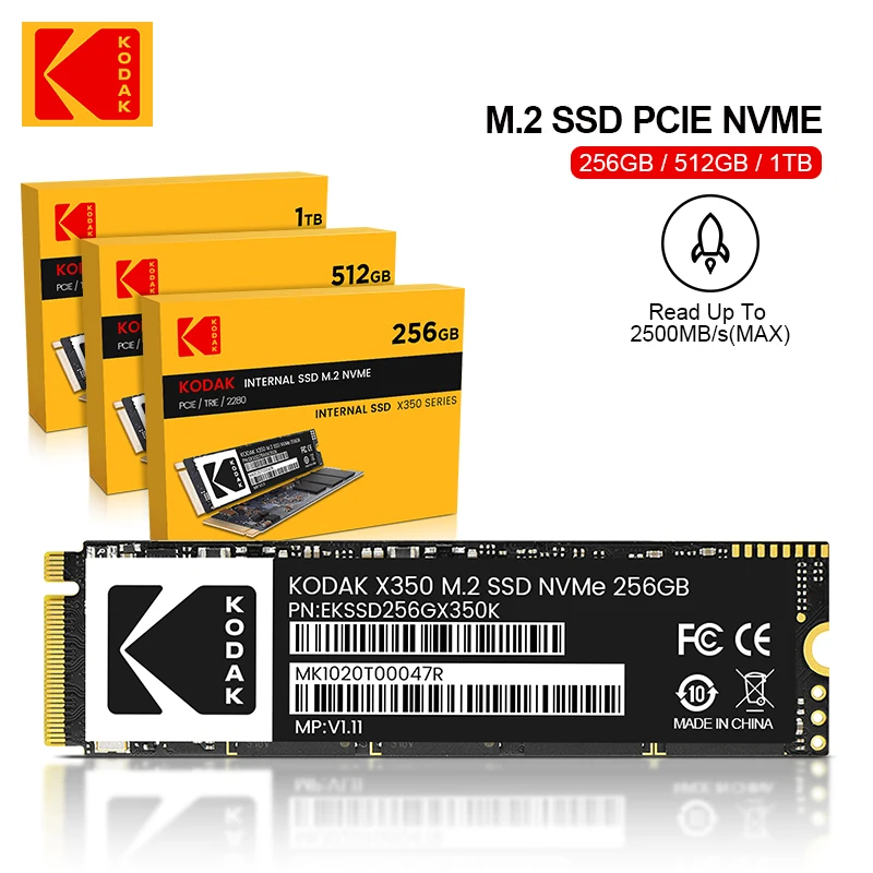 100% Kodak M. 2 2280 SSD, 512 GB И 1 TB 256 GB SSD Твърд Диск M2 Ssd M. 2 NVMe PCIe SSD Вътрешен Твърд Диск За Десктоп, лаптоп MSI1