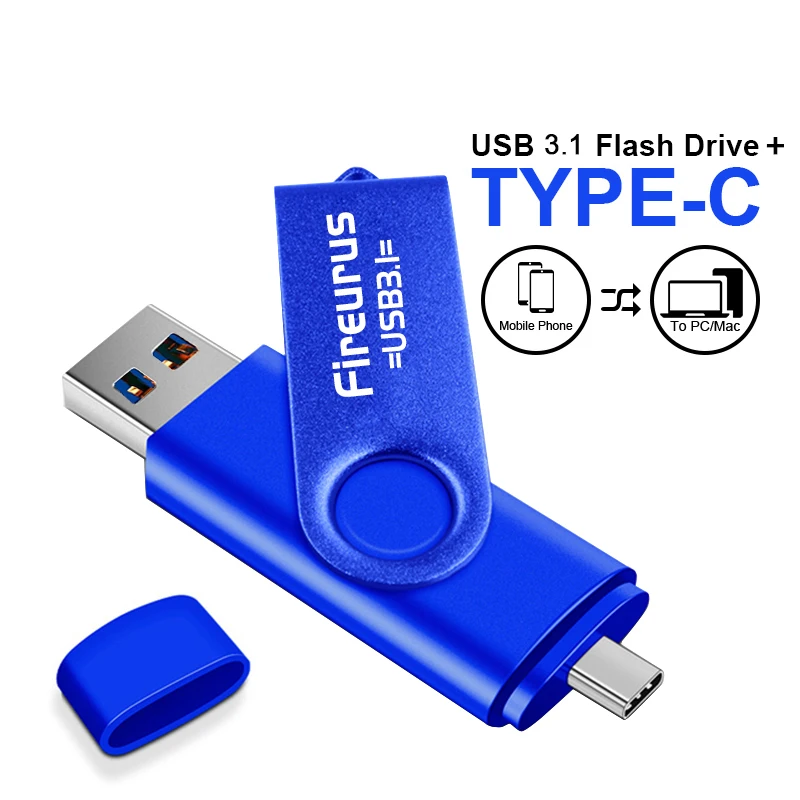 Високоскоростна флаш-Диск USB3.1 OTG за лаптоп Memory Stick 128 gb 64 gb U Диск, 32 gb Type-c Карта 256 GB за смартфон PC1