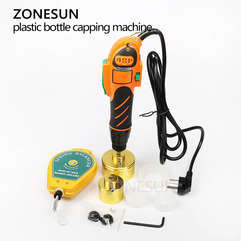 ZONESUN Електрически 10-50 мм ръчен инструмент за затваряне на бутилки с Пластмасова кръгла капак за бутилки с Вита укупорочная машина4