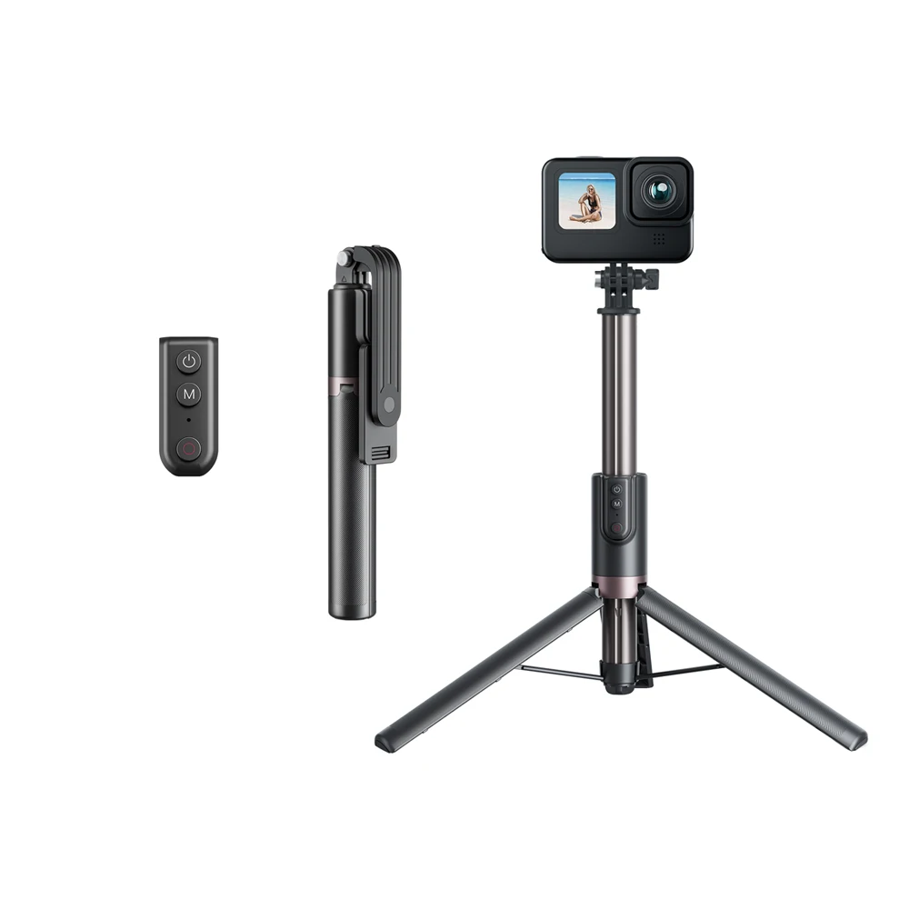 ТЕЛЕСИН 1,3 М Селфи Нож Статив Безжична Bluetooth Дистанционно за GoPro Hero Черен Insta 360 DJI Екшън Камера на Смартфон0