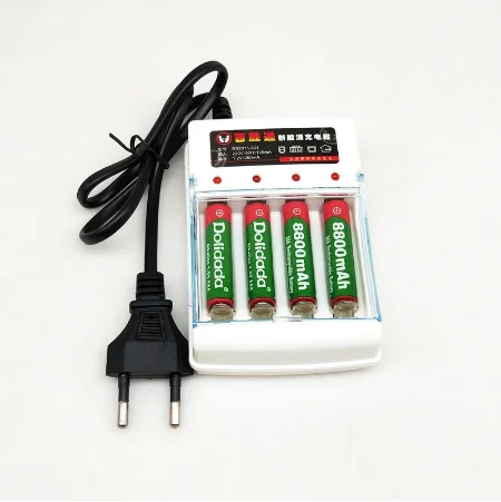 Batterie rechargeable ААА 1.5 V 8800mAh, pour télécommande, lampe jouet + 1 chargeur à 4 cellules, nouveauté1