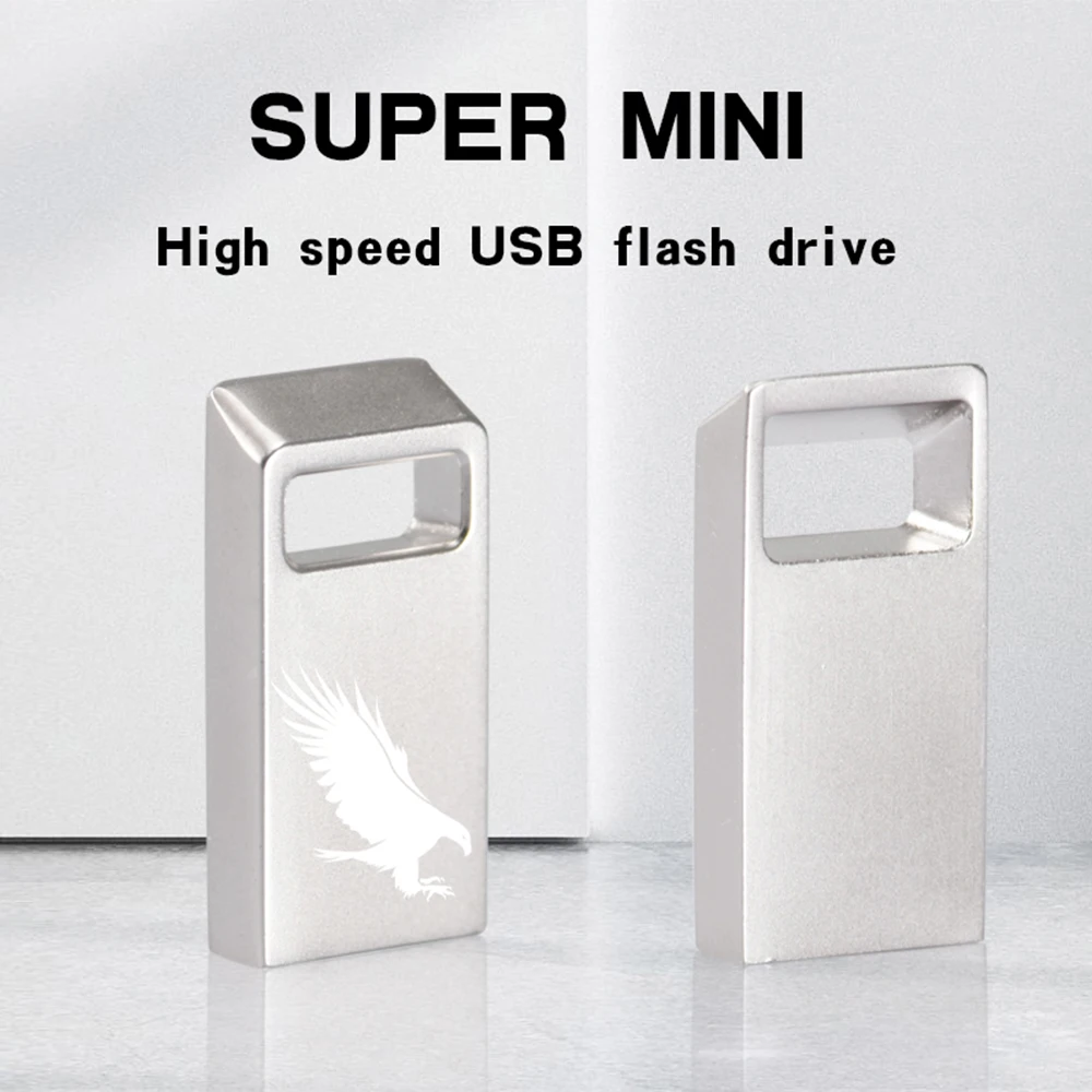 Супер Мини USBФлэш-памет от 64 GB Безплатен Потребителски Логото на Флаш памет 32 GB Siliver Ключодържател Memory Stick Истинският Капацитет на Метални Карта 16 GB4