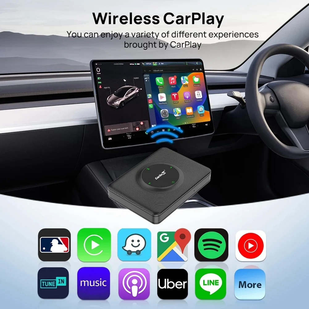 Мини безжична скоростна Carplay WiFi, Bluetooth адаптер за модели 3 // S CarPlay Dongle ОТА Обновяване1