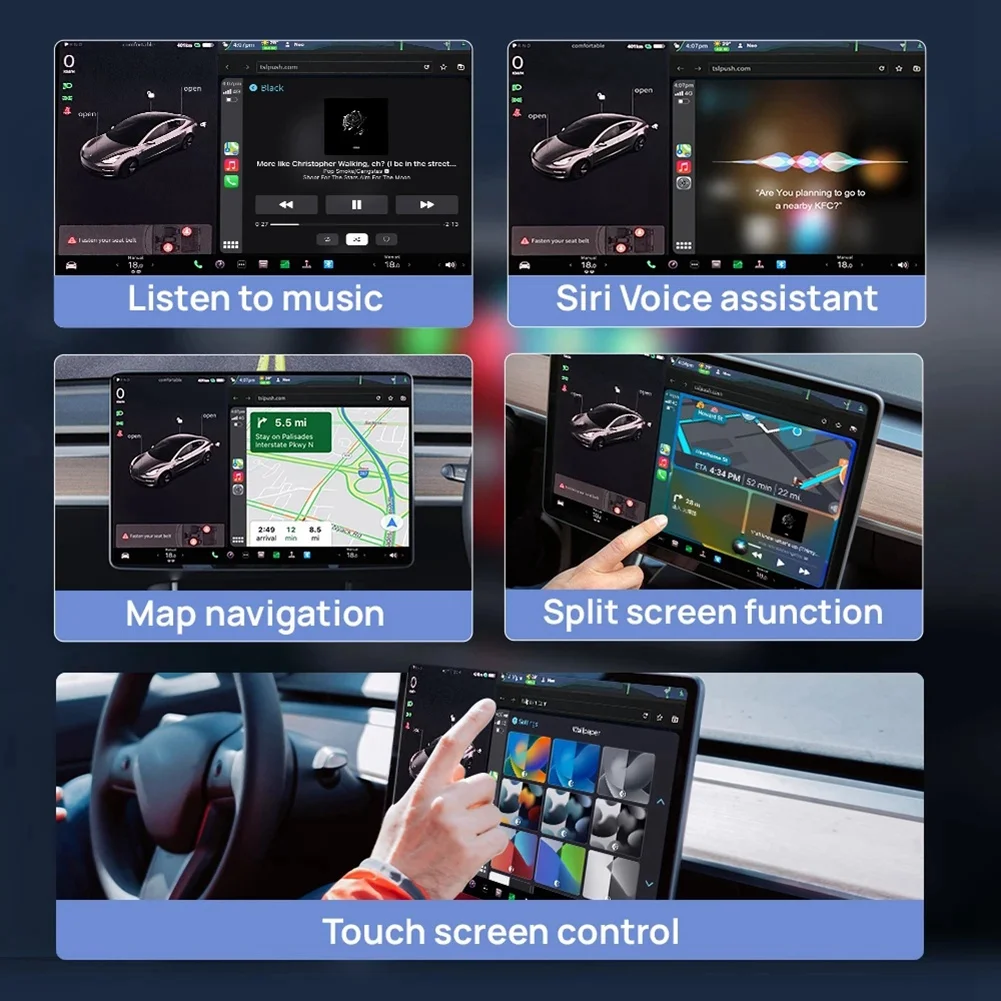 Мини безжична скоростна Carplay WiFi, Bluetooth адаптер за модели 3 // S CarPlay Dongle ОТА Обновяване2