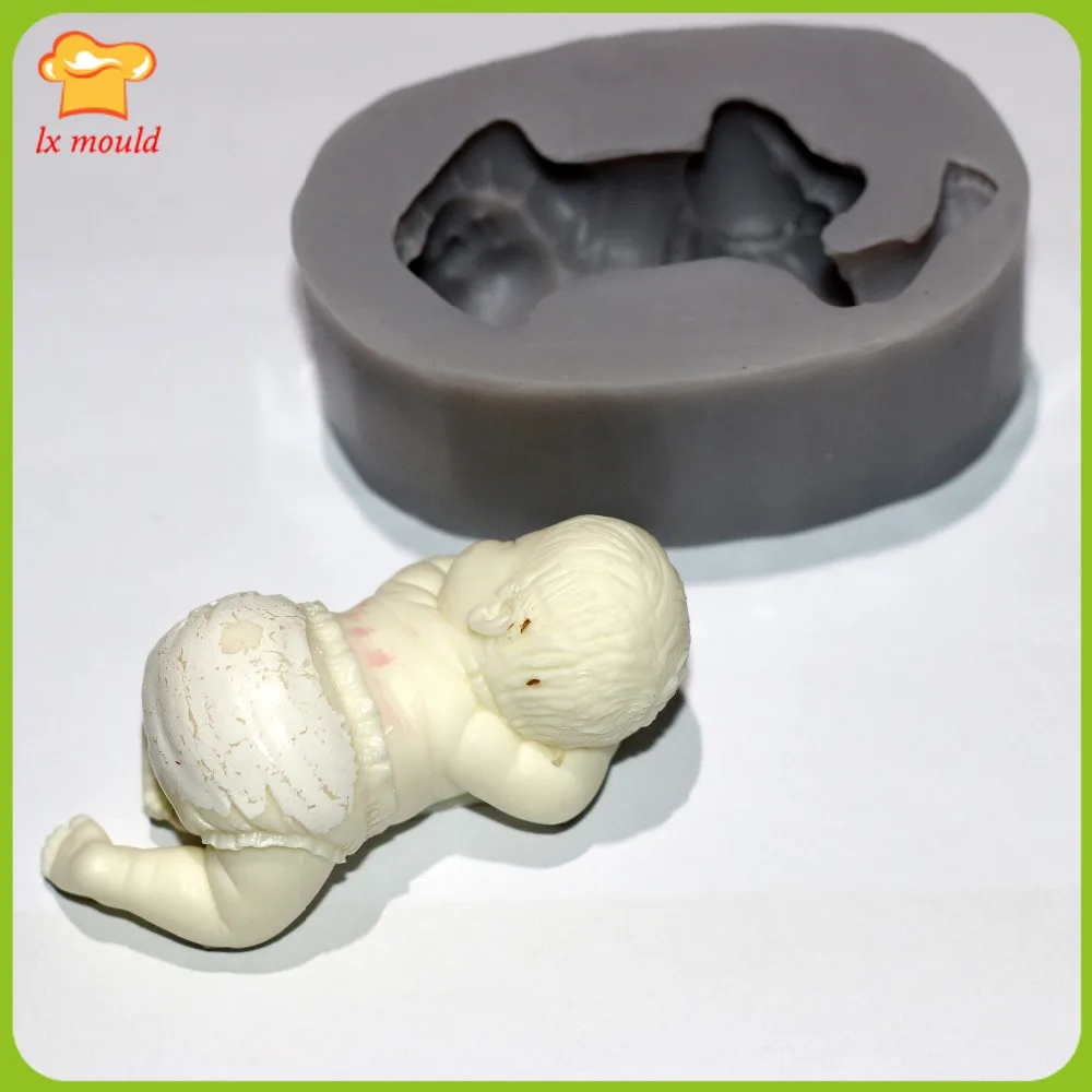 LXYY Нови силиконови форми за моделиране на детето спи, форми за осахаривания шоколад, инструмент за празни приказки, за украса на тортата2