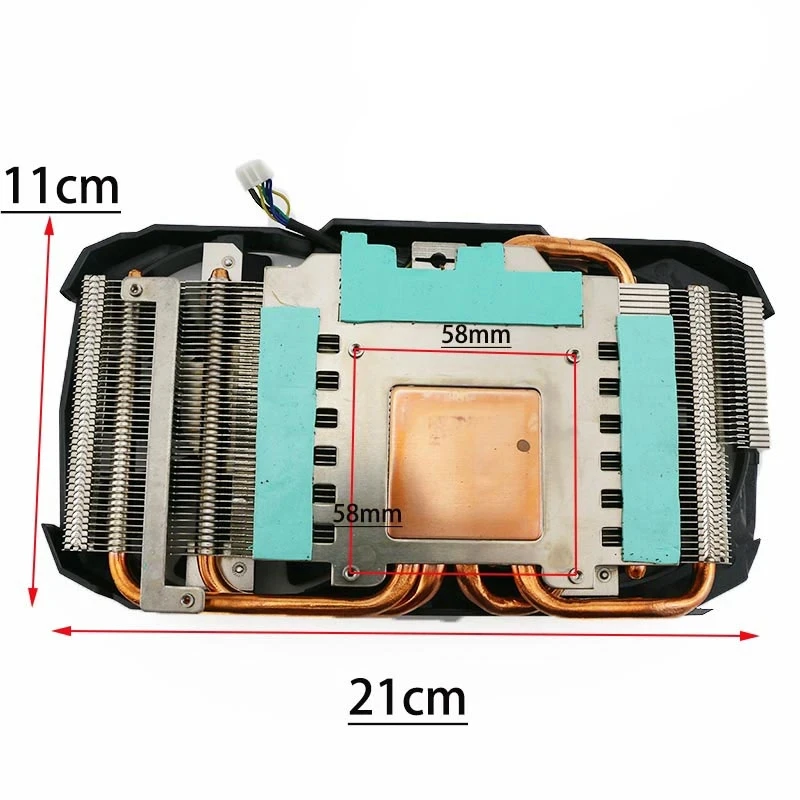 НОВА 58 мм VGA-охладител P102, за радиатора на видеокартата ZOTAC GTX 1080ti, 10701