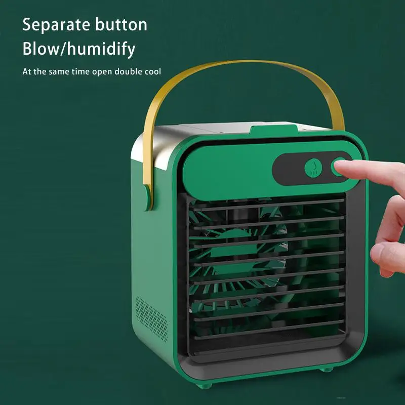 Настолен вентилатор, водно охлаждане Овлажнител Преносим климатик Акумулаторна мини охладител на въздуха USB Безжичен електрически инхалатор1