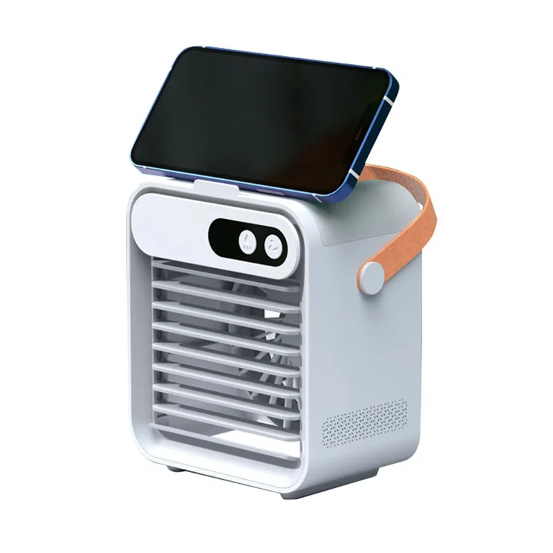 Настолен вентилатор, водно охлаждане Овлажнител Преносим климатик Акумулаторна мини охладител на въздуха USB Безжичен електрически инхалатор5