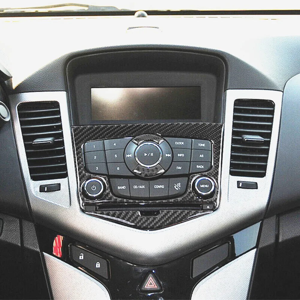 Панел за управление, климатик, CD, изработени от въглеродни влакна, накладки, стикер за Chevrolet Cruze 2009-2015 Аксесоари за интериора3