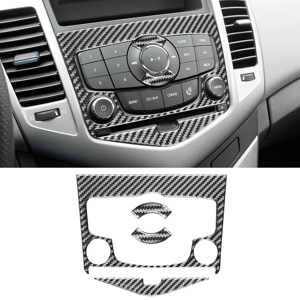 Панел за управление, климатик, CD, изработени от въглеродни влакна, накладки, стикер за Chevrolet Cruze 2009-2015 Аксесоари за интериора5