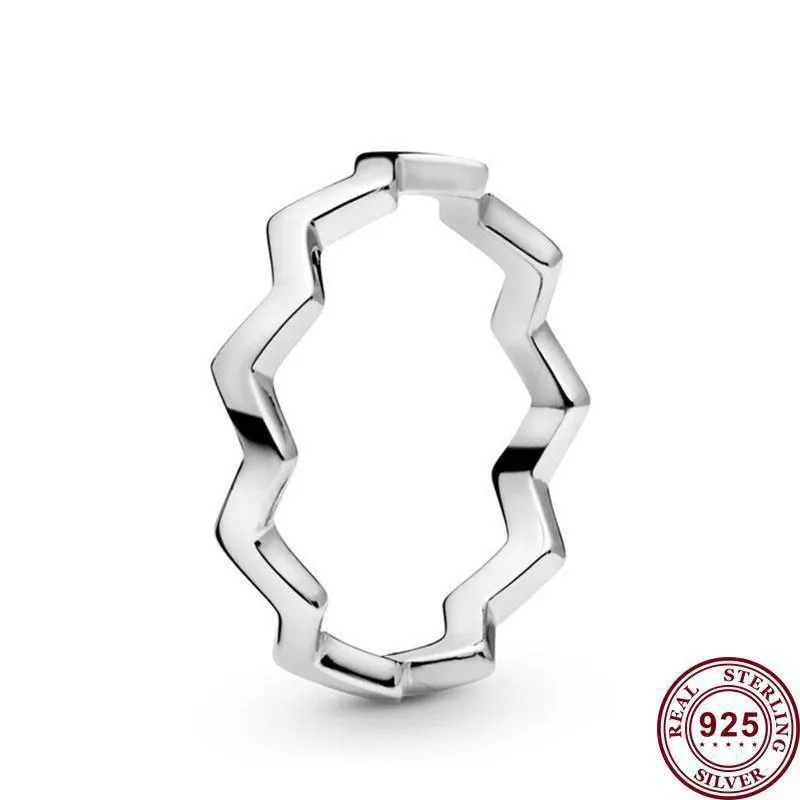 Горещо сребро 925 проба Класическо сърцето си за любовта Оригинален пръстен със сърце Женски лого Пръстен с цип Сватбени висококачествени бижута-шармы със собствените си ръце1