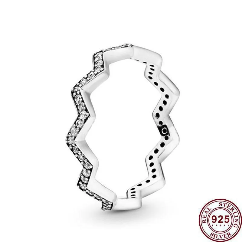 Горещо сребро 925 проба Класическо сърцето си за любовта Оригинален пръстен със сърце Женски лого Пръстен с цип Сватбени висококачествени бижута-шармы със собствените си ръце3