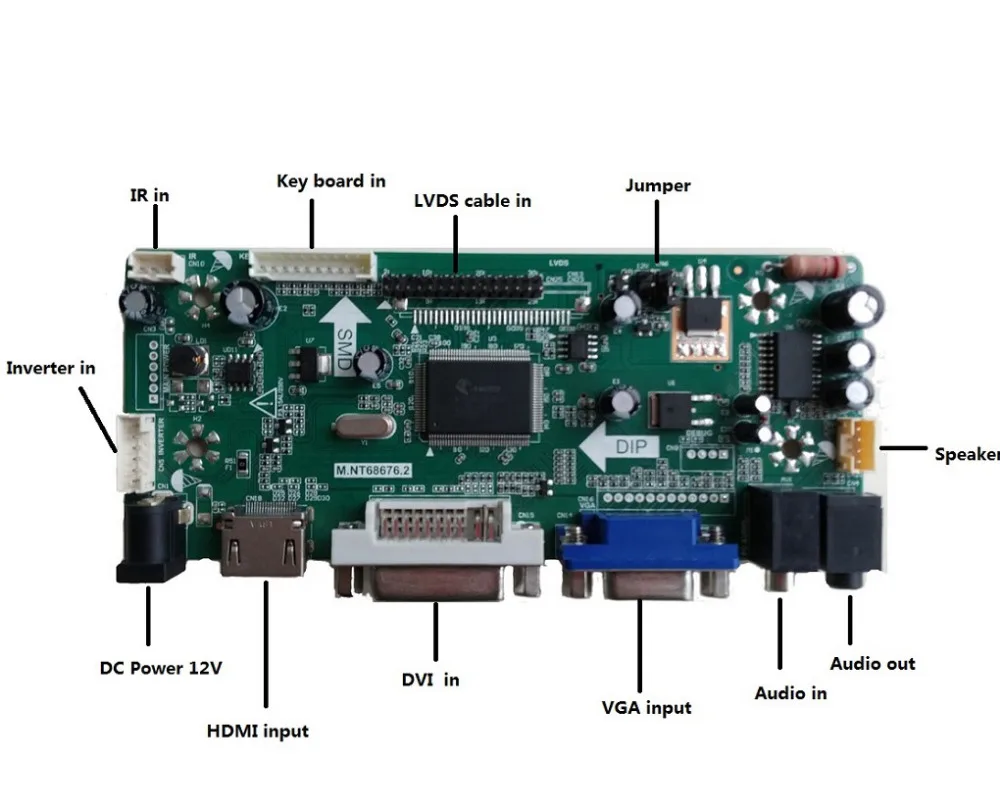 за 40pin LP133WH2 (TL) (M4) 1366X768 панел карти монитор M. NT68676 HDMI-съвместим LCD аудио led DVI VGA драйвер на такси дисплей сам1