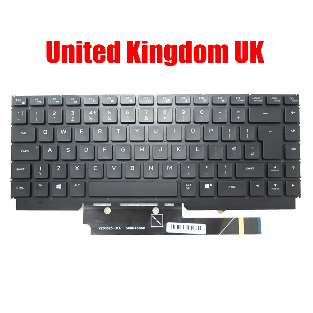 Клавиатура за лаптоп Alienware M15 R5 R6 ах италиански хляб! r7, английска, американска, черна, с подсветка на нова3