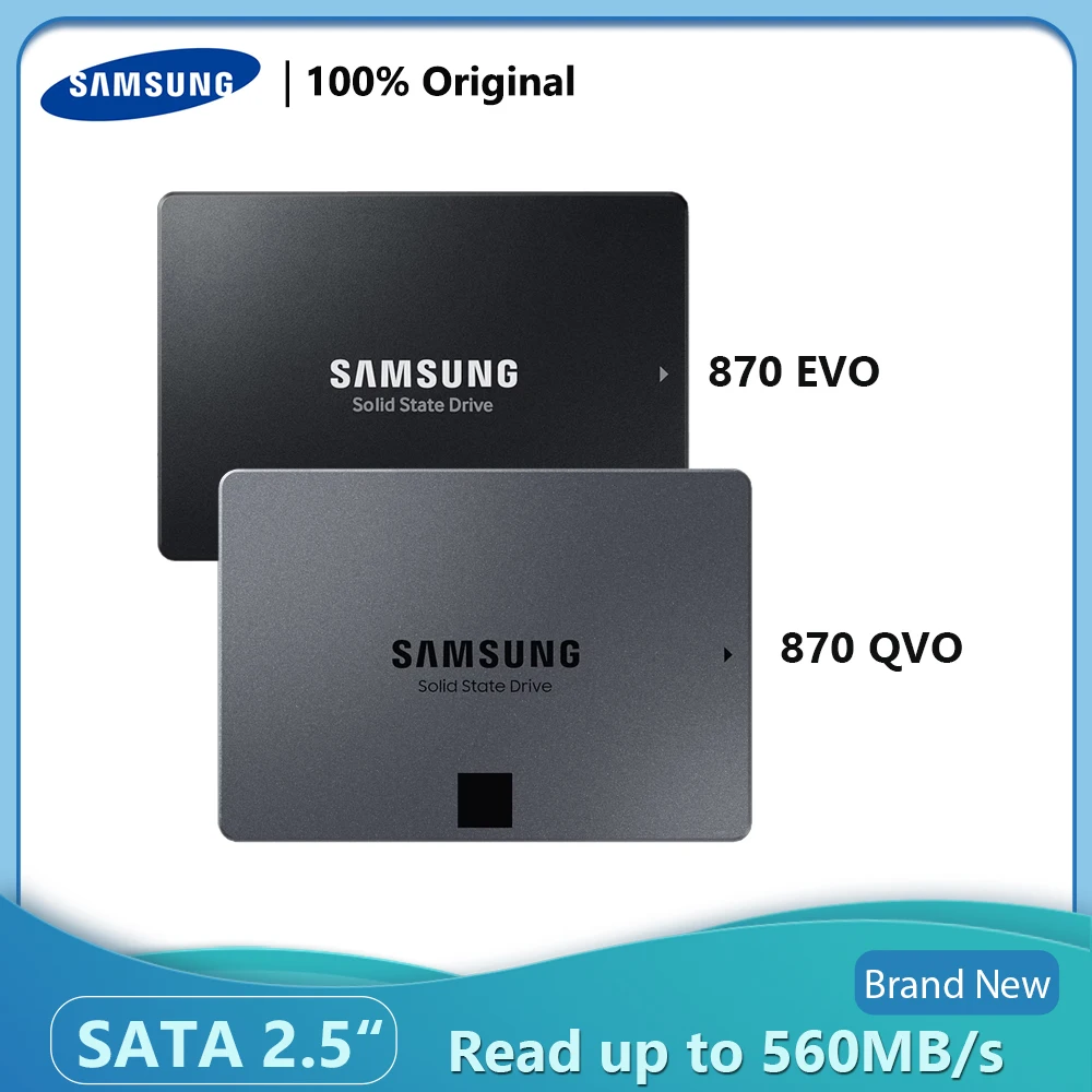 SAMSUNG SSD 1tb 870 QVO 870 EVO 500 GB 250 GB Вътрешен Твърд диск 1T 2T 4T HDD Твърд Диск SATA 3 2,5 за Преносим компютър0