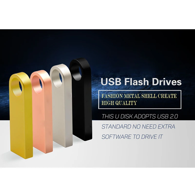 USB флаш памет от 128 gb 64 gb 32 gb карта памет Водоустойчив USB2.0 сребрист метален стик Бърза доставка5