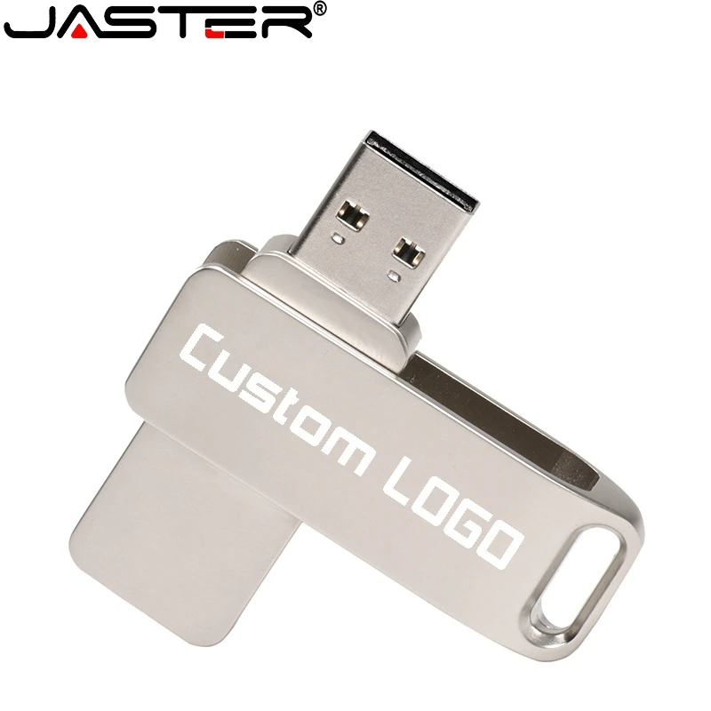 JASTER usb flash USB 2.0 Метална стик personalizado memoria usb 004GB 008GB 016GB 032GB 064GB 128GB usb флаш памет сладко0