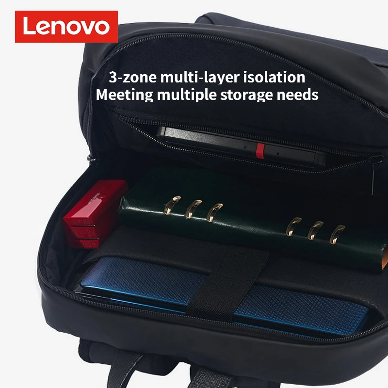 Пътна чанта за съхранение на Lenovo с няколко отделения с голям капацитет, устойчив на износване и надраскване, за ученици и възрастни, раница за лаптоп4