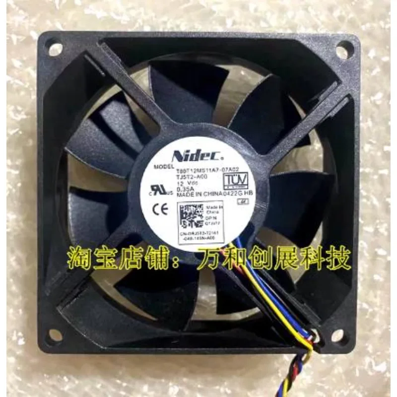 Нов фен на процесора за Nidec T80T12MS11A7-07A02 8 см 8025 12 0.35 A вентилатор за охлаждане на процесора 4-жични 80x80x25 мм0