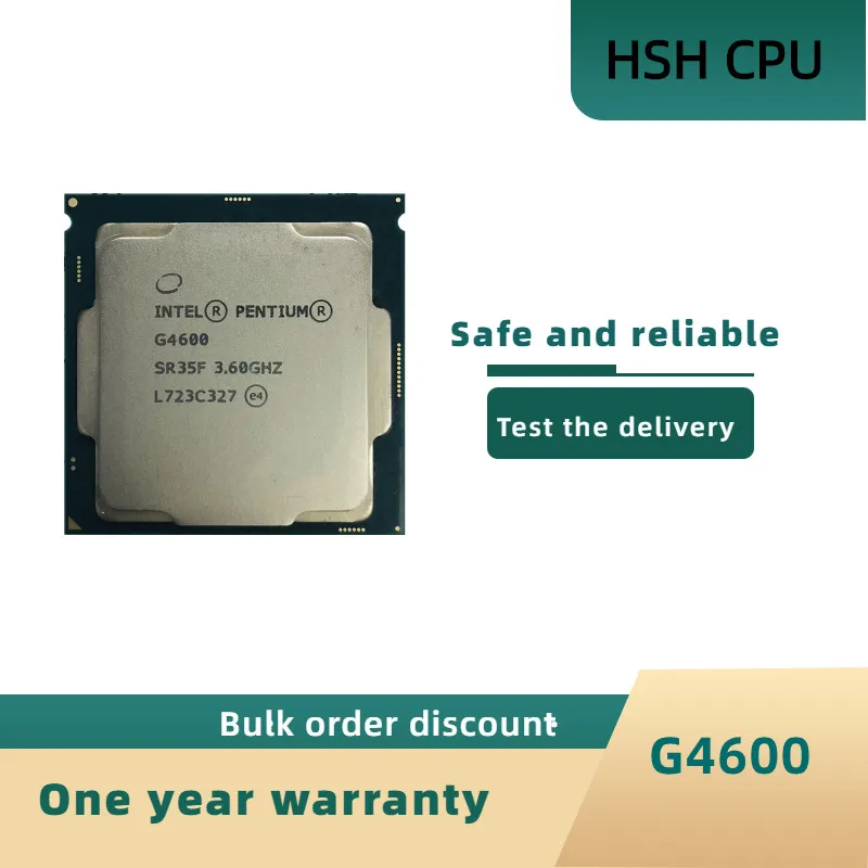 Процесор OIntel Pentium G4600 3 MB кеш-памет 3,60 Ghz LGA 1151 двуядрен процесор, за настолен КОМПЮТЪР0