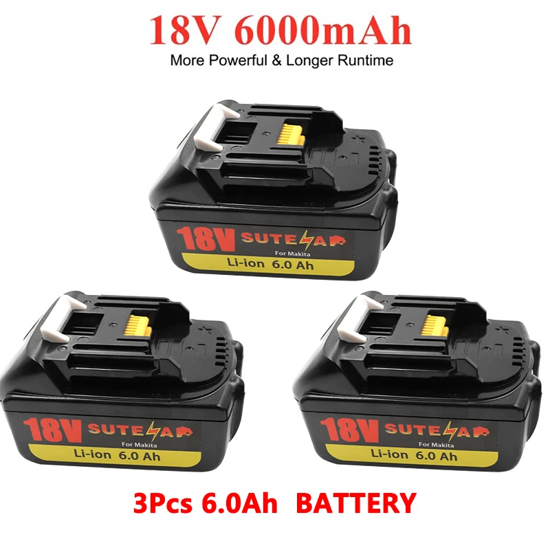 BL1860 Акумулаторни Batteries18V 6000 mah Литиево-Йонна батерия за Makita 18v Батерия 6Ah BL1840 BL1850 BL1830 BL1860B LXT400With Зарядно Устройство1