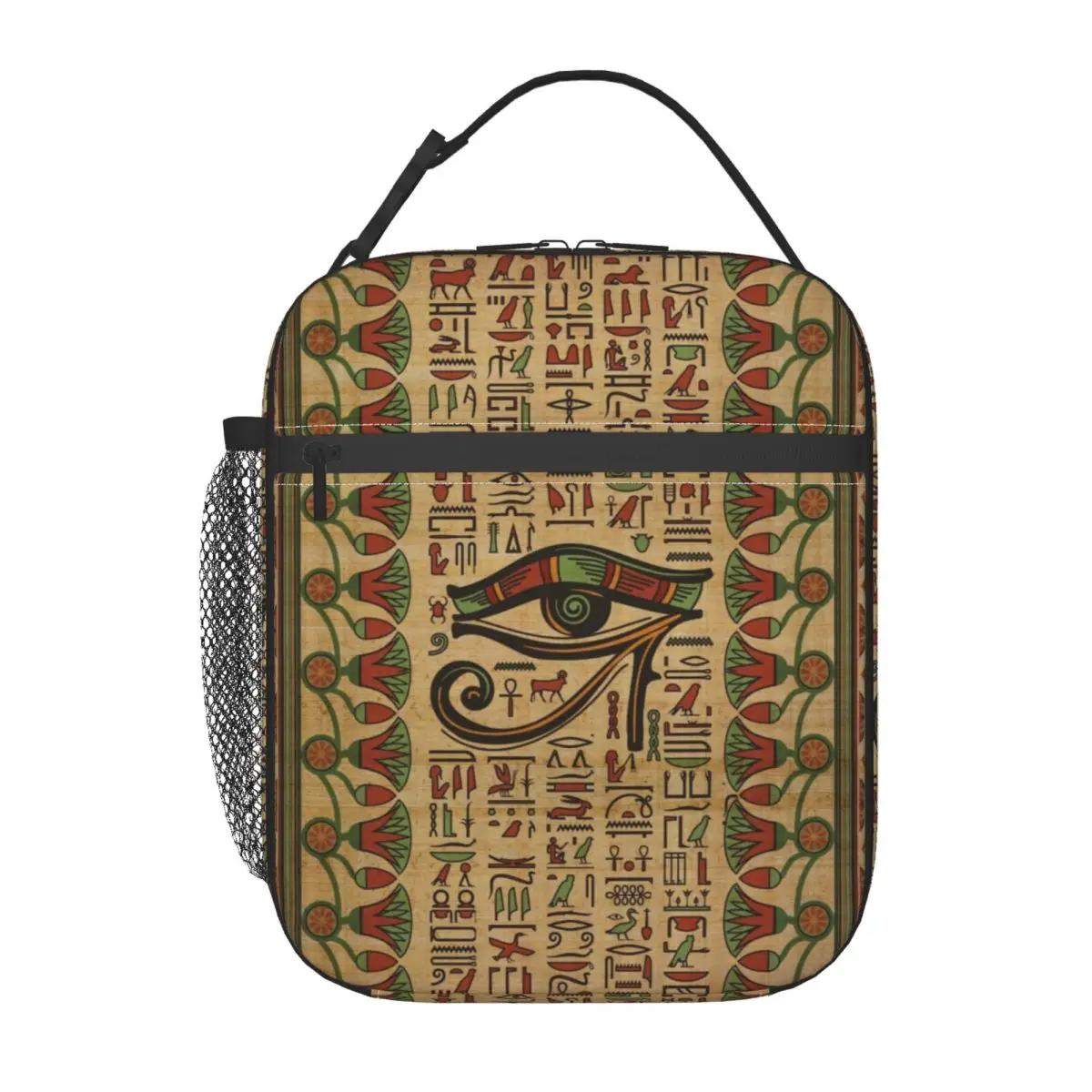 Египетският очите Планина, изолирано чанта за обяд, символи на Древен Египет, преносим термоохладитель, кутия за Bento, ученици1