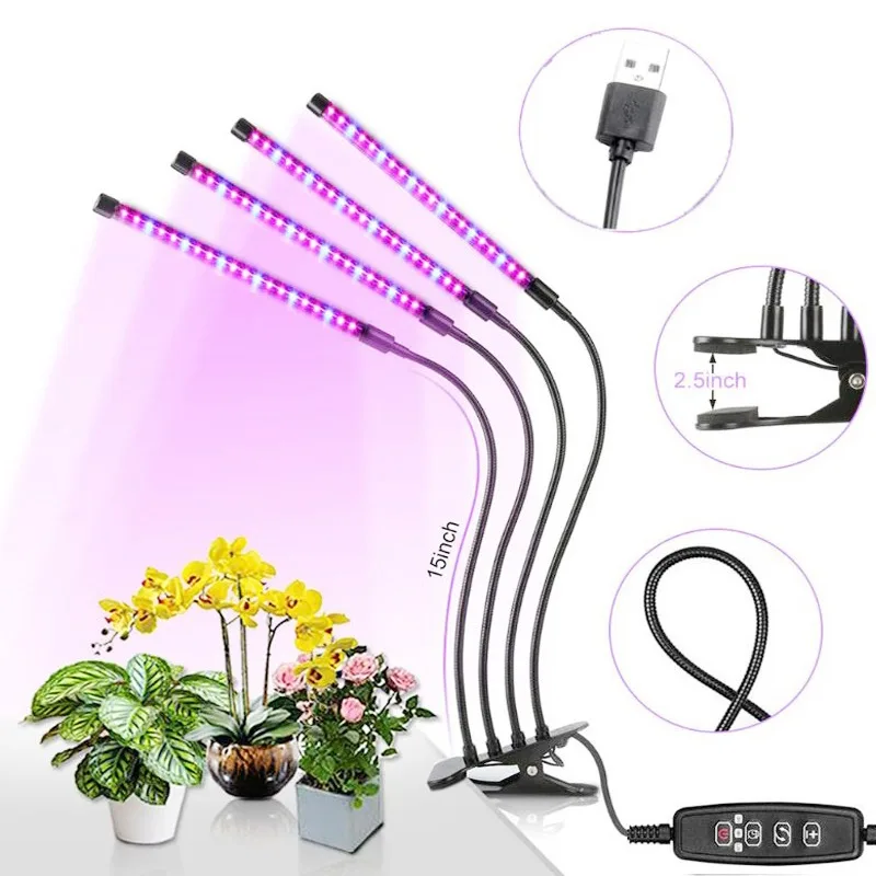 Фитолампа пълна гама от, led лампа за отглеждане на растения, USB за отглеждане на закрито, палатка, домашна фитолампа за разсад на цветя, билки5